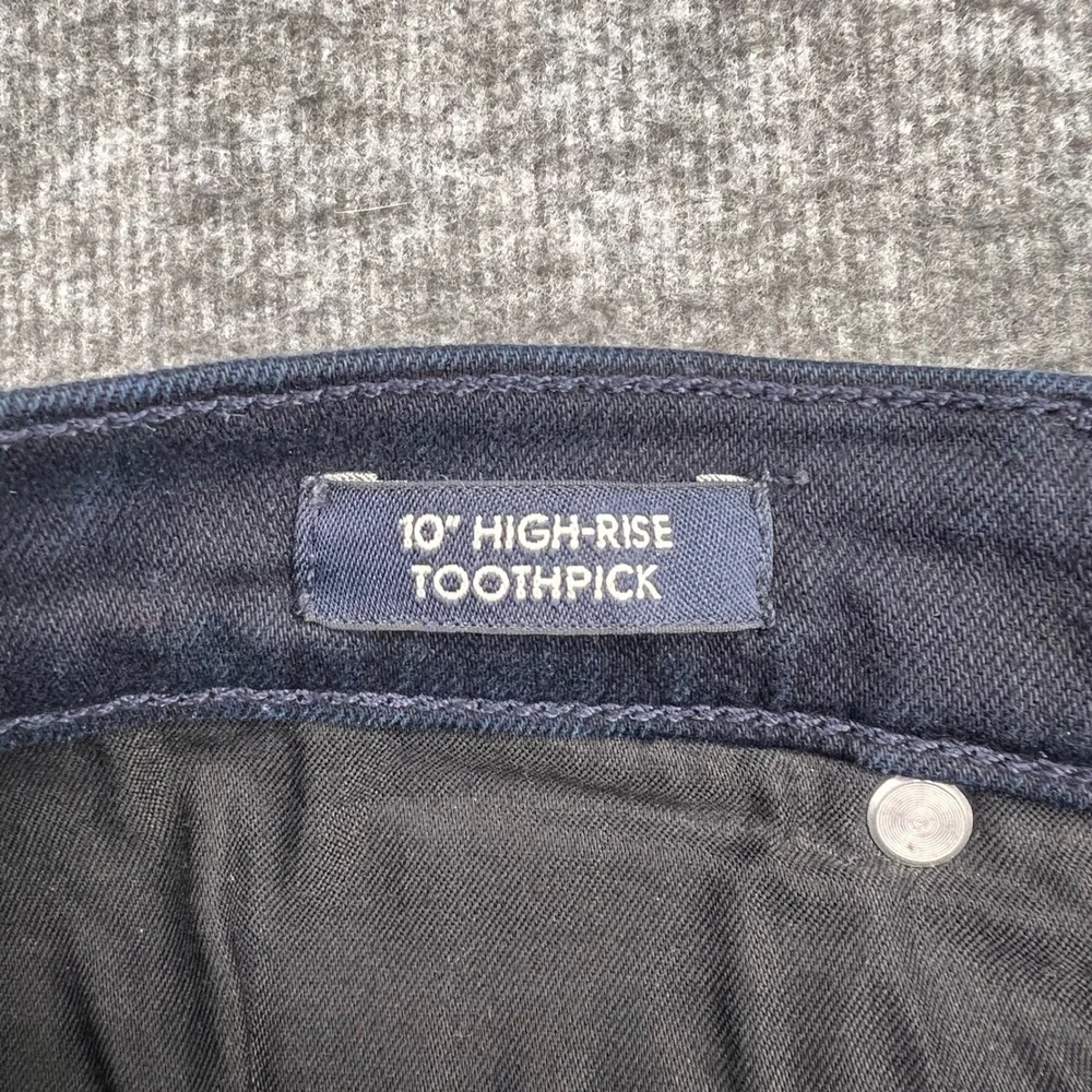 J.Crew Womens 10 High-Rise Toothpick Skinny Jeans Dark Indigo Size 30 Stretch - Picture 8 of 15